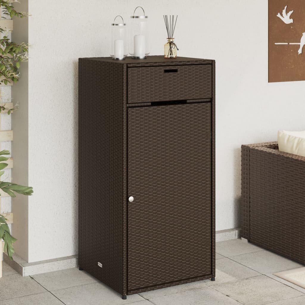 Patio Storage Cabinet Brown 21.7