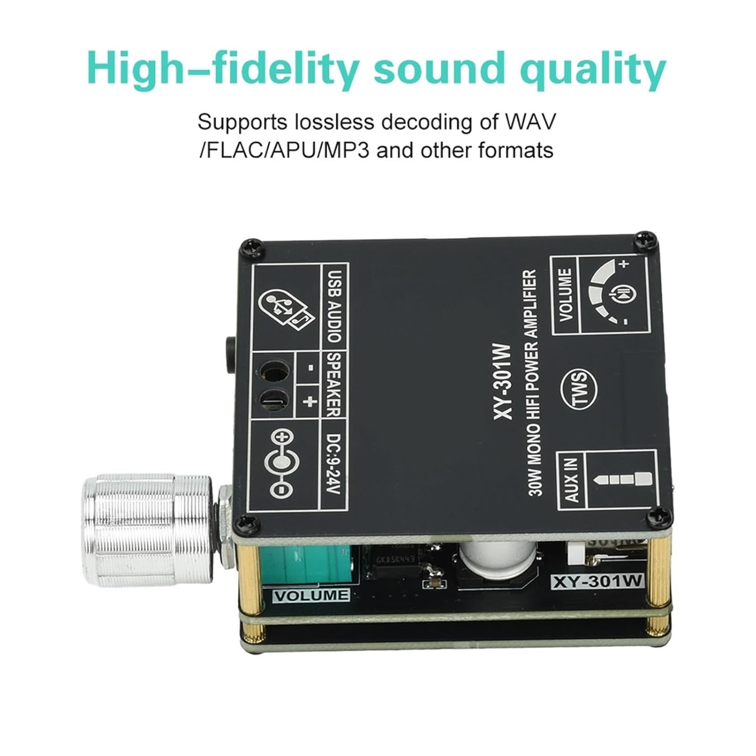 XY-301W Digital Audio Amplifier Board Mono 1 Channel 30W 5.2 Sound Stereo Amplifiers AMP Module TWS Home Theater(C)