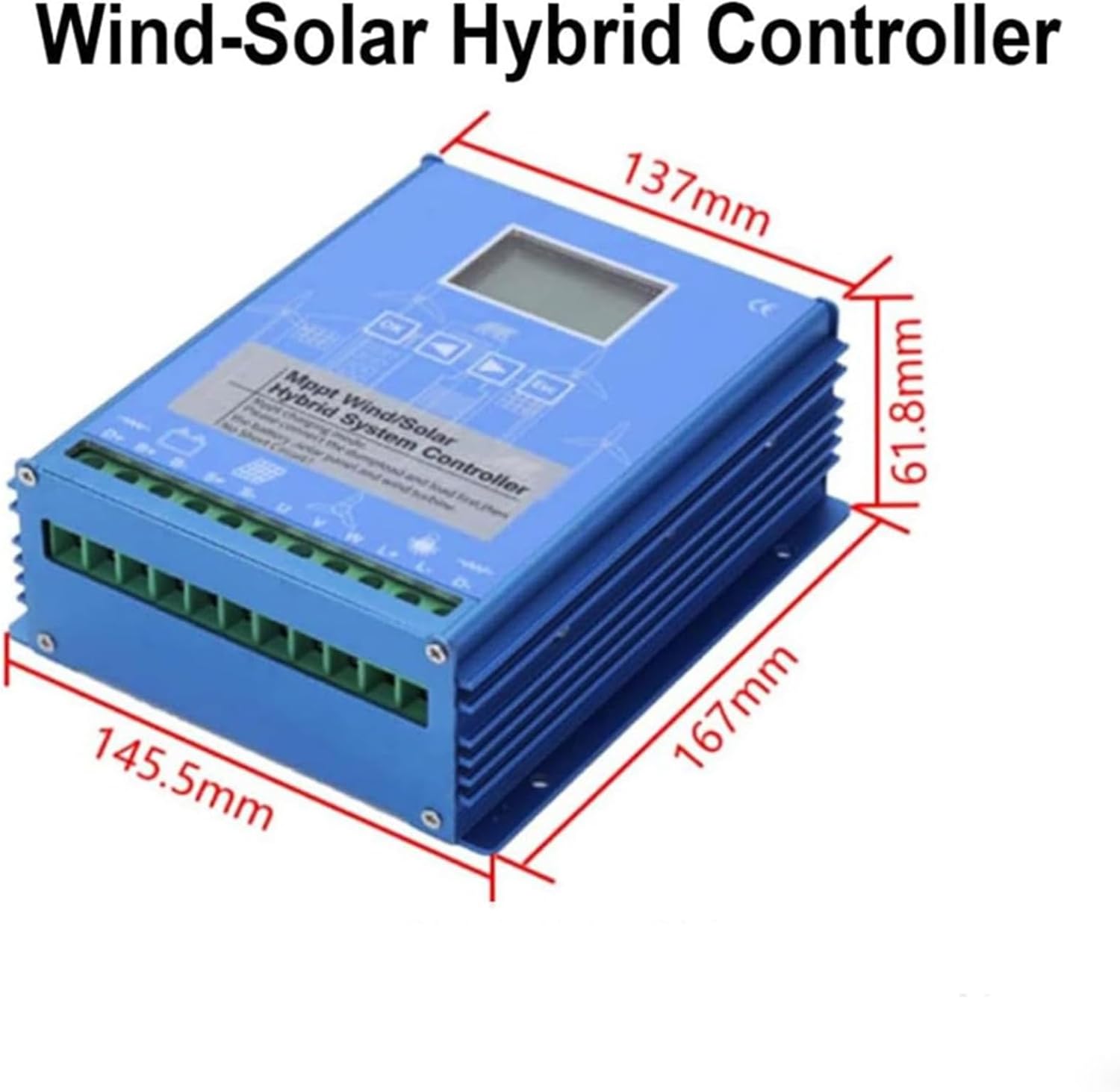 48v,HYZHANHONG 12000W Wind Solar Hybrid Charge Controller, 12V 24V 48V Wind-Solar Hybrid Boost Controller for Wind Turbine Generator Charger Battery