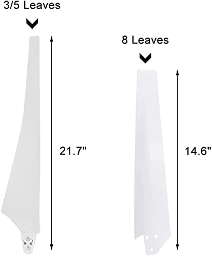 2500W Wind Turbine Generator 12V/24V/48V - 8 Blades Horizontal Wind Power for Wind Solar Hybrid System, Low Start Speed 2.0M/S, Efficient Renewable Energy Solution (White)