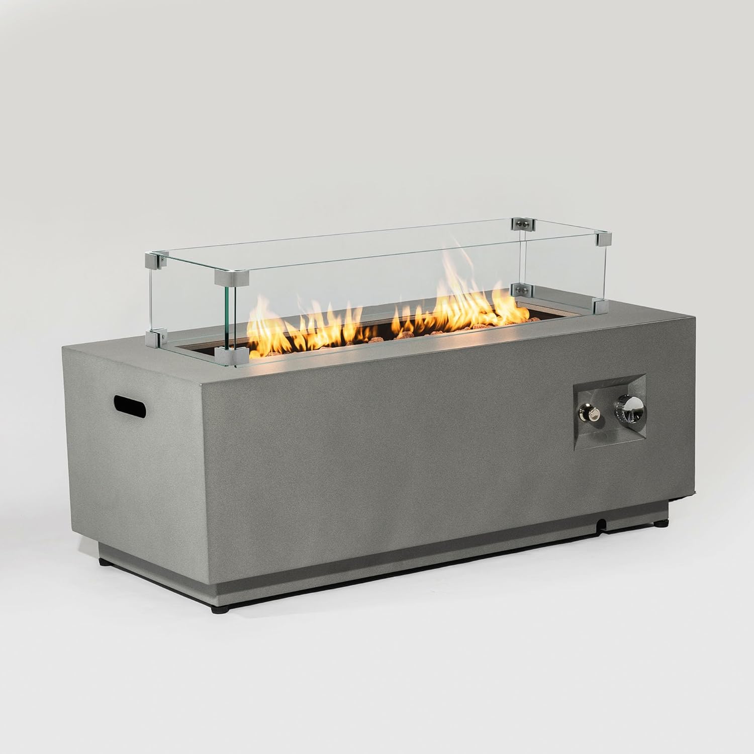 Outdoor Fire Pit Propane Fire Table with Tank Holder