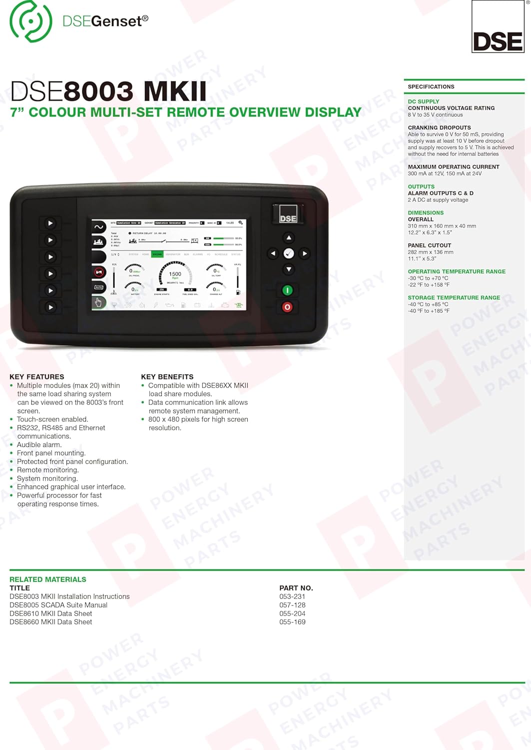 Diesel Generator Controllers DSE8003 MKII Original Deep Sea 7