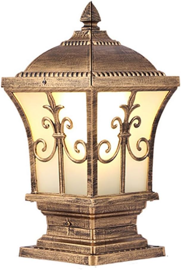 Outdoor Post Light with Pier Mount Base, Bronze Farmhouse Post Deck Cap Light Yard Deck Garden Gates Pillar Lights Waterproof Post Lantern with Patio Garden Decoration E26 Bulb