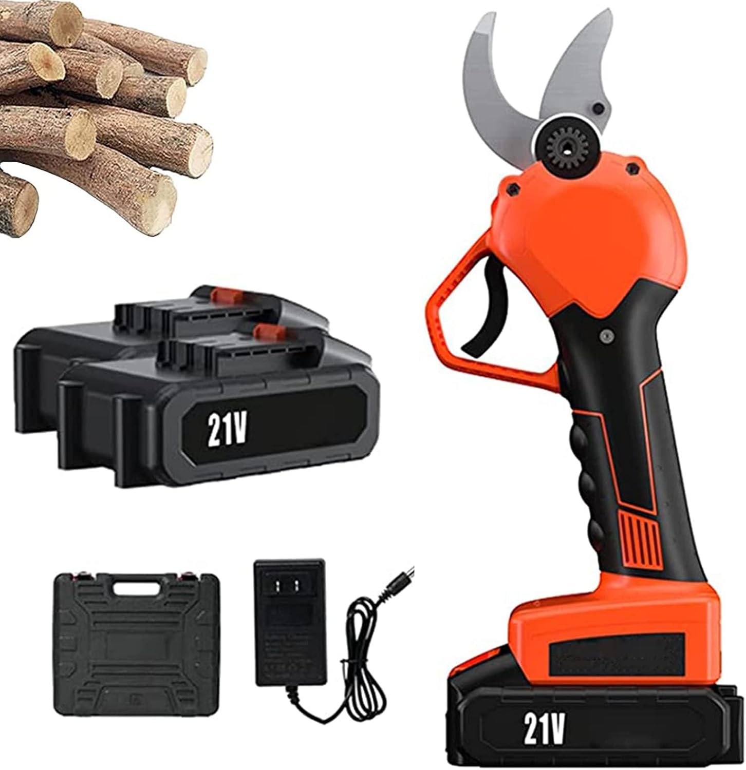 Professional Electric Secateurs, 30mm/1.2inch Cutting Diameter Orchard Garden Electric Pruning Shear, 2PCS Rechargeable Lithium Battery