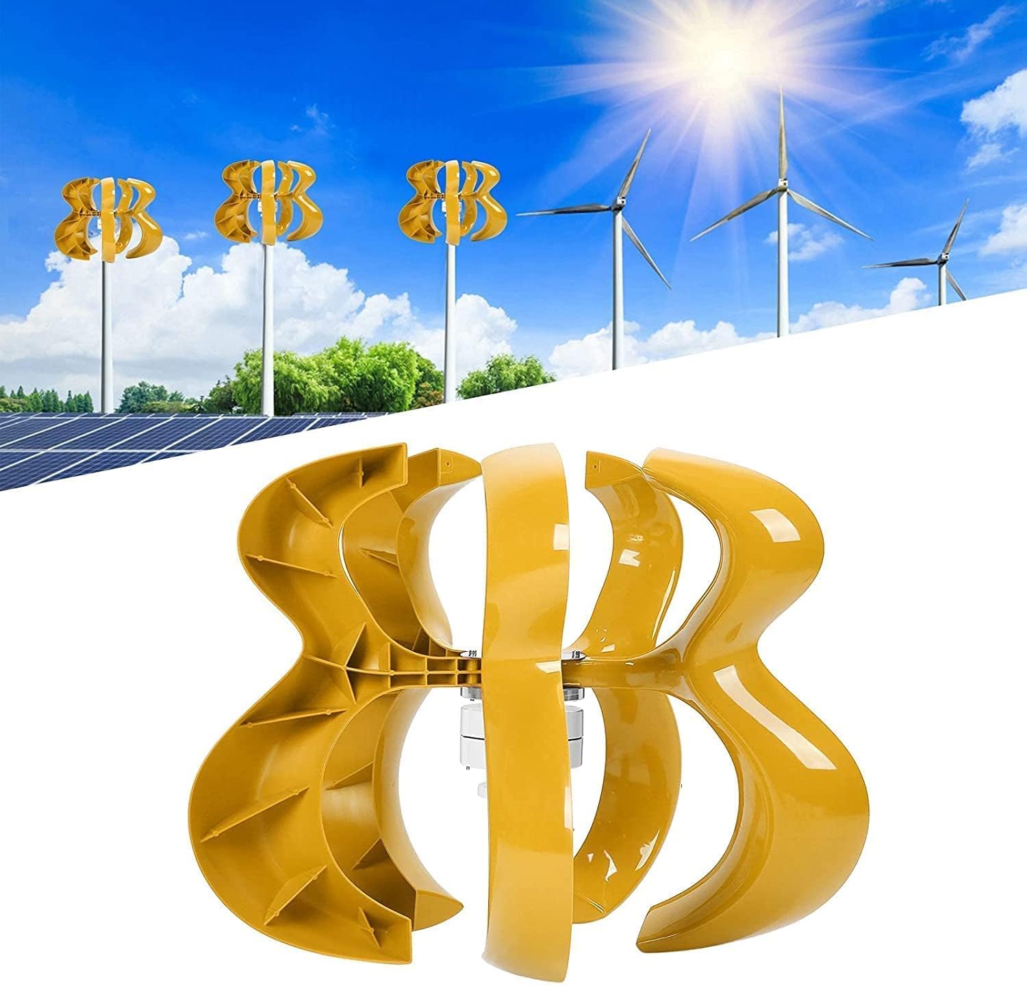 9000W Vertical Wind Power Turbine Generator, with Control Panel Use Start +Magnetic Levitation Axis Wind Turbine Generator Power for Outdoor Garden