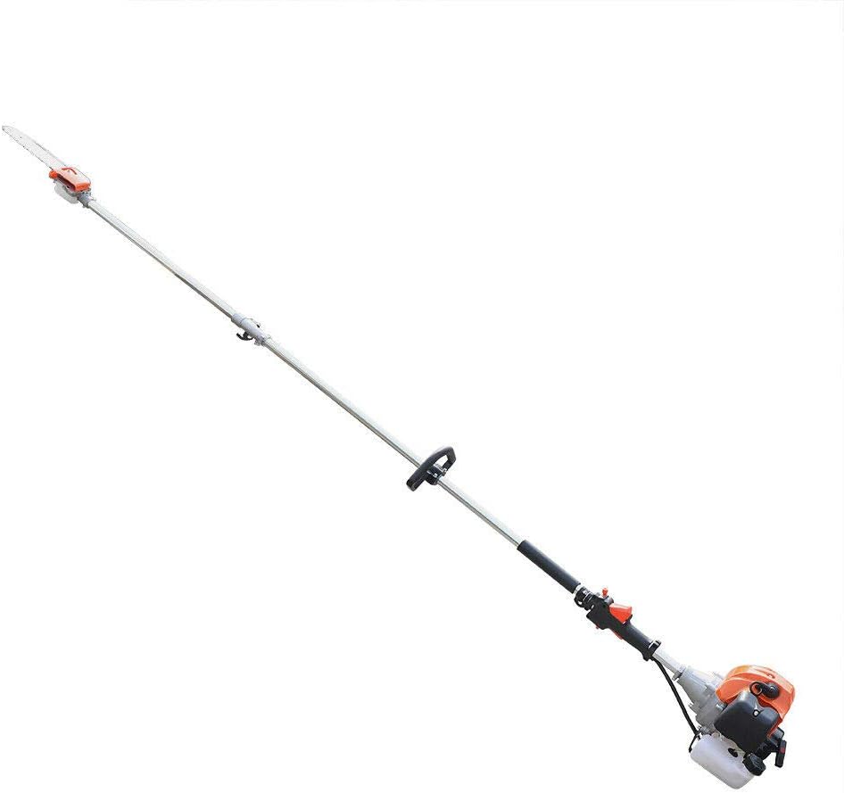 52CC Gas Powered Pole Saw,2-Stroke Powerful Tree Trimmer w/90.55in Extension Pole,Cordless Pruning Saw Garden Branch Cutter