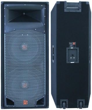 Mr. Dj COMSD15 Double 15-Inch 5000 Peak Momentary Power Speaker with 2-Inch 780W RMS Titanium Driver