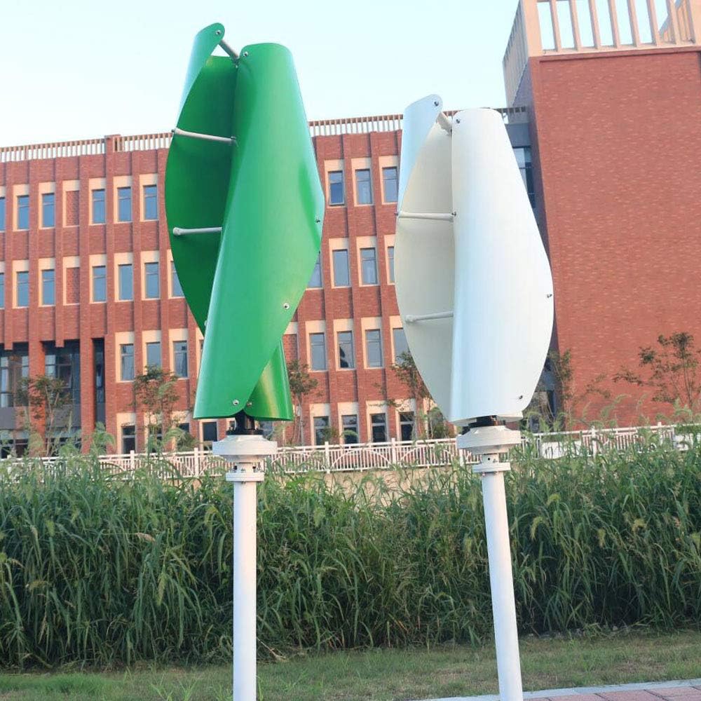 400W Vertical Wind Turbine Permanent Magnet Generator 3 Phase 12V 24V Vertical Axis Coreless Wind Power (12V with Controller, Black)