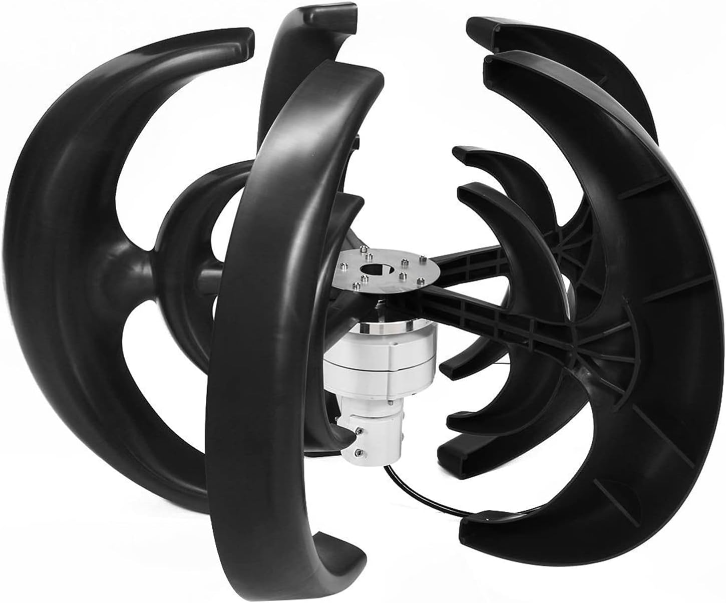 9000W 12V 24V Vertical Axis Wind Turbines Generator,with Controller 5 Blades Wind Turbines Kit for Home Camping Vertical Wind Turbine(Black)