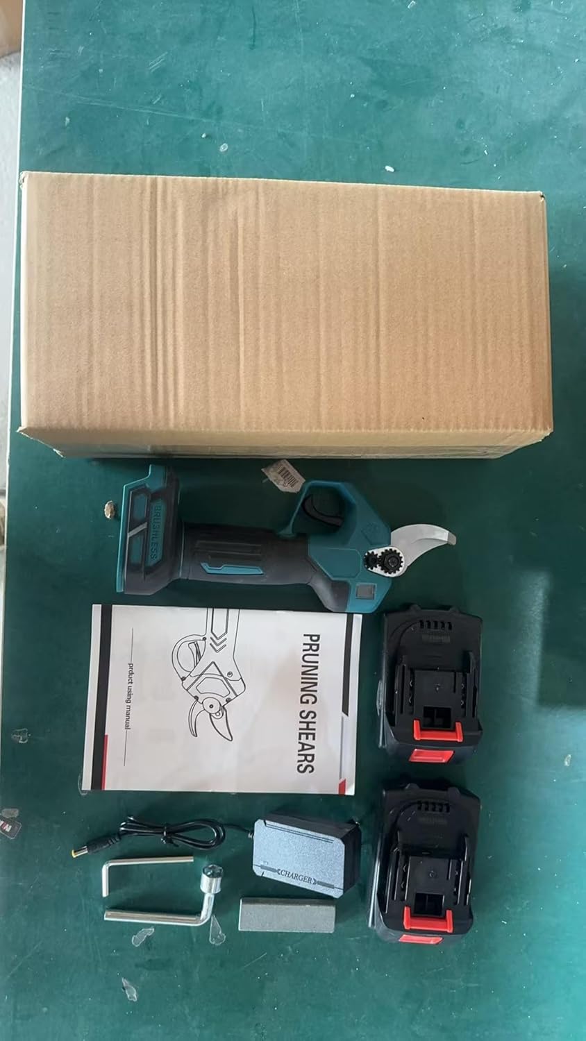 Electric Pruning Shears Brushless Portable with LCD Display 30mm Cutting Diameter for Gardens Parks Farms Greenhouses (US PLUG)