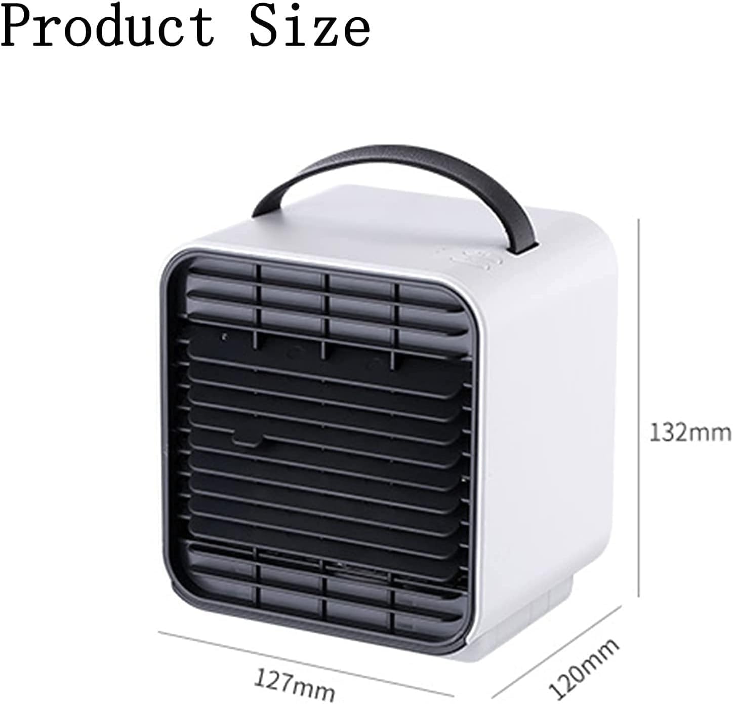 Portable Air Conditioner Fan, Rechargeable USB Air Conditioner Fan, Personal Mini Evaporative Air Cooler with 3 Speeds, Quiet Air Cooler Fan, for Home Office (Color : Blue)