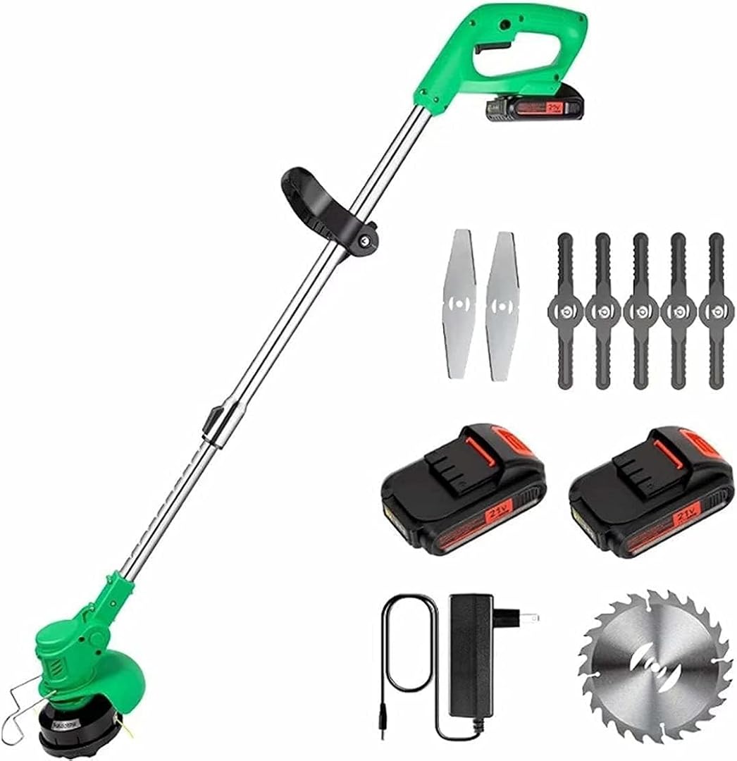 36V Lithium Battery Lawn Mower - Cordless Grass Strimmer & Electric Lawnmower with Push Type Design