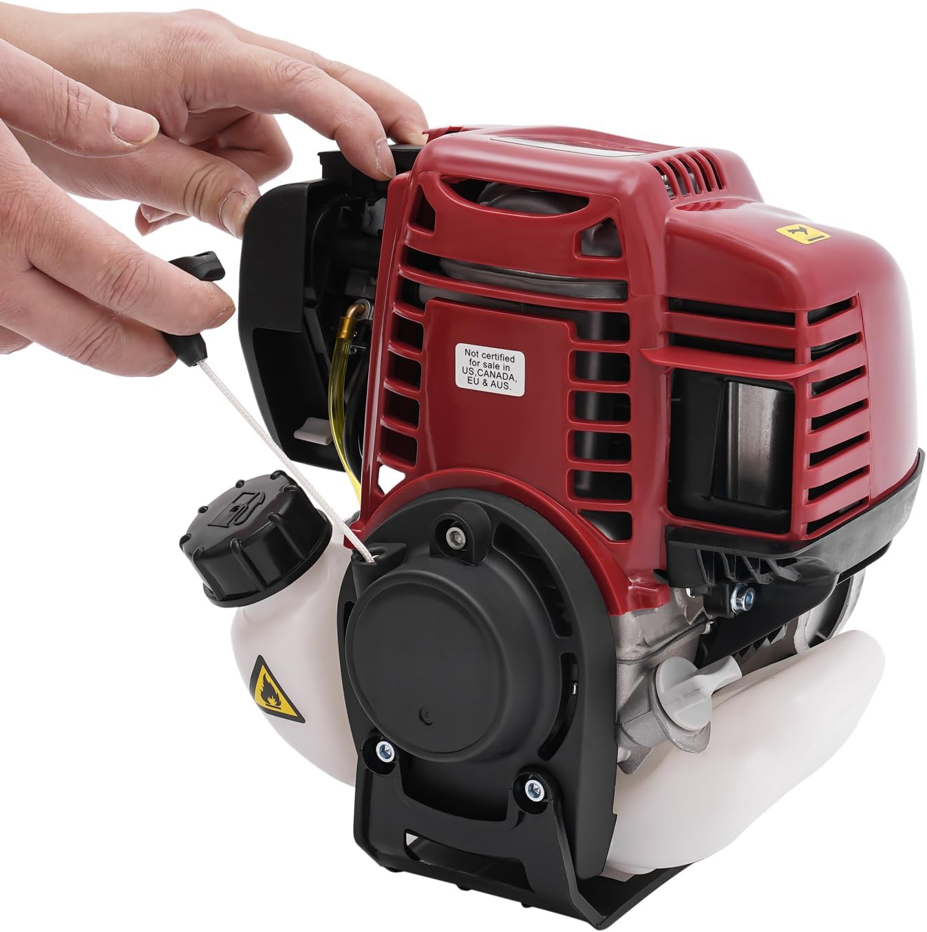 4-Stroke Gasoline Engine 37.7cc 1kW Pull Start - Air-Cooled Single Cylinder Power Motor for Lawn Mowers, Ground Drilling Machines & Small Power Equipment