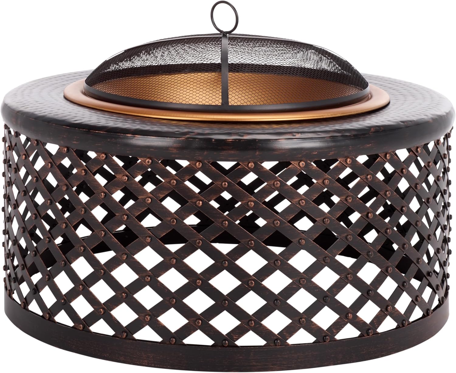 Safavieh Outdoor Collection Jamaica, Copper and Black Fire Pit,