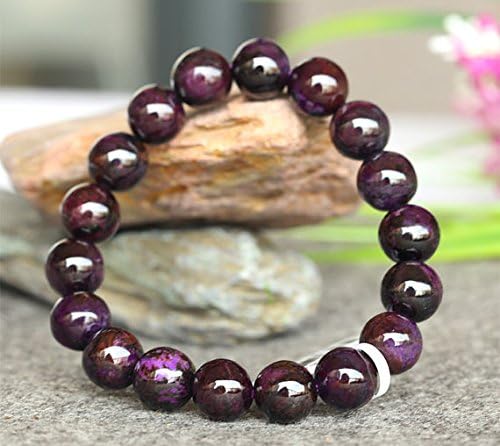 1 Strands Natural Dark Purple Sugilite Stretch Finish Bracelet Round beads 11mm 03779