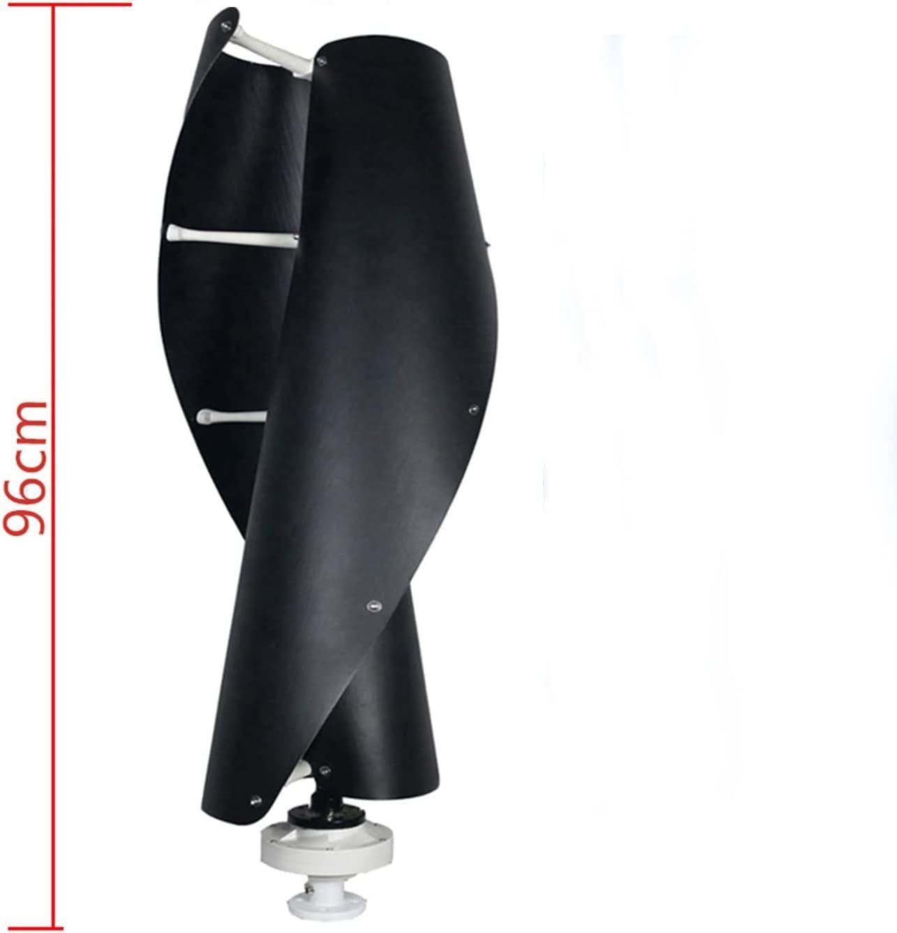 LiuSj JUnSt Vertical Coreless Wind Turbine Generator, 2 Blades AC Spiral Wind Turbine 9000W with MPPT Controller for Home Use (Black)