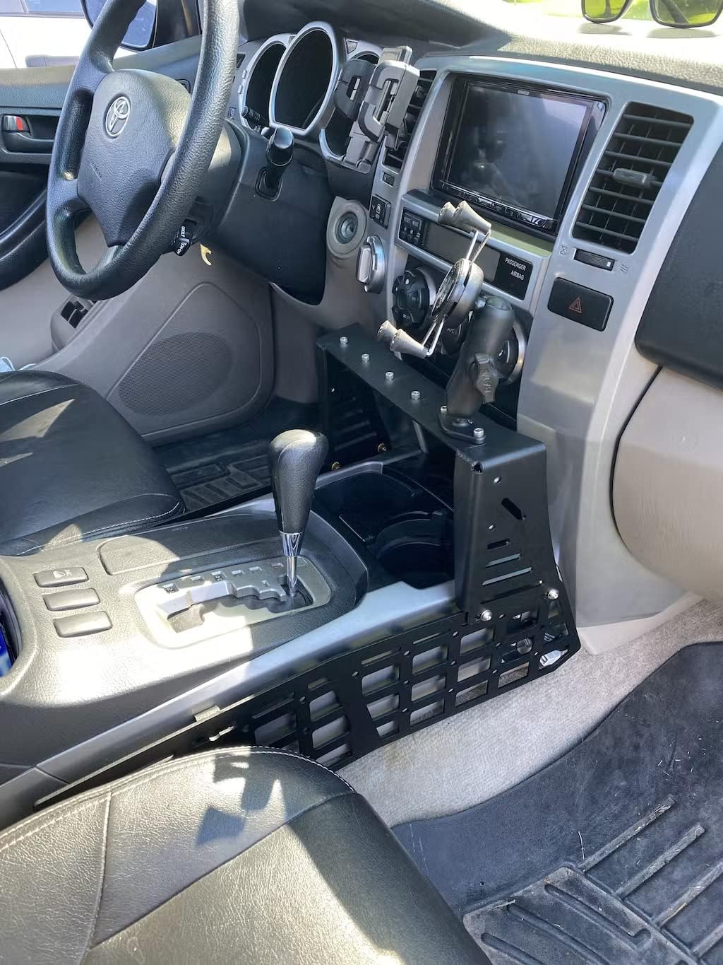 Rago Fabrication Center Console Molle Storage Panel for 2003-2009 Toyota 4Runner 4th Gen | Made in The USA | SUV Cargo Storage | Mount for Cell Phone, GPS, Radio, & Other Accessories