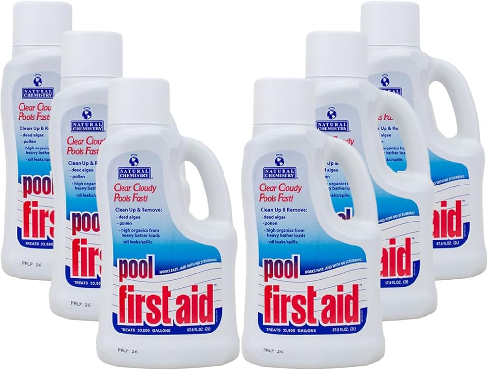 Natural Chemistry 03122-06A Pool First Aid, 2-Liters, 6-Pack