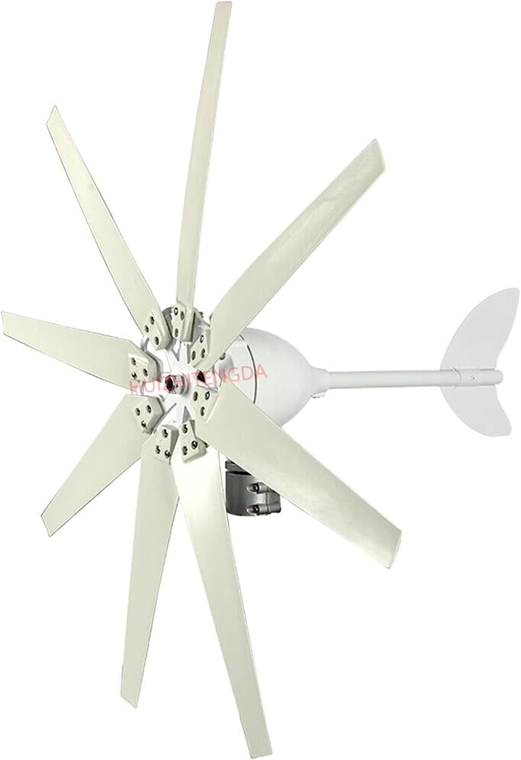 12V/ 24V 1600W Wind Turbine Generator Kit 8 Blades Wind Turbines Motor with Controller Power Generation Windmill for Homeuse Residential