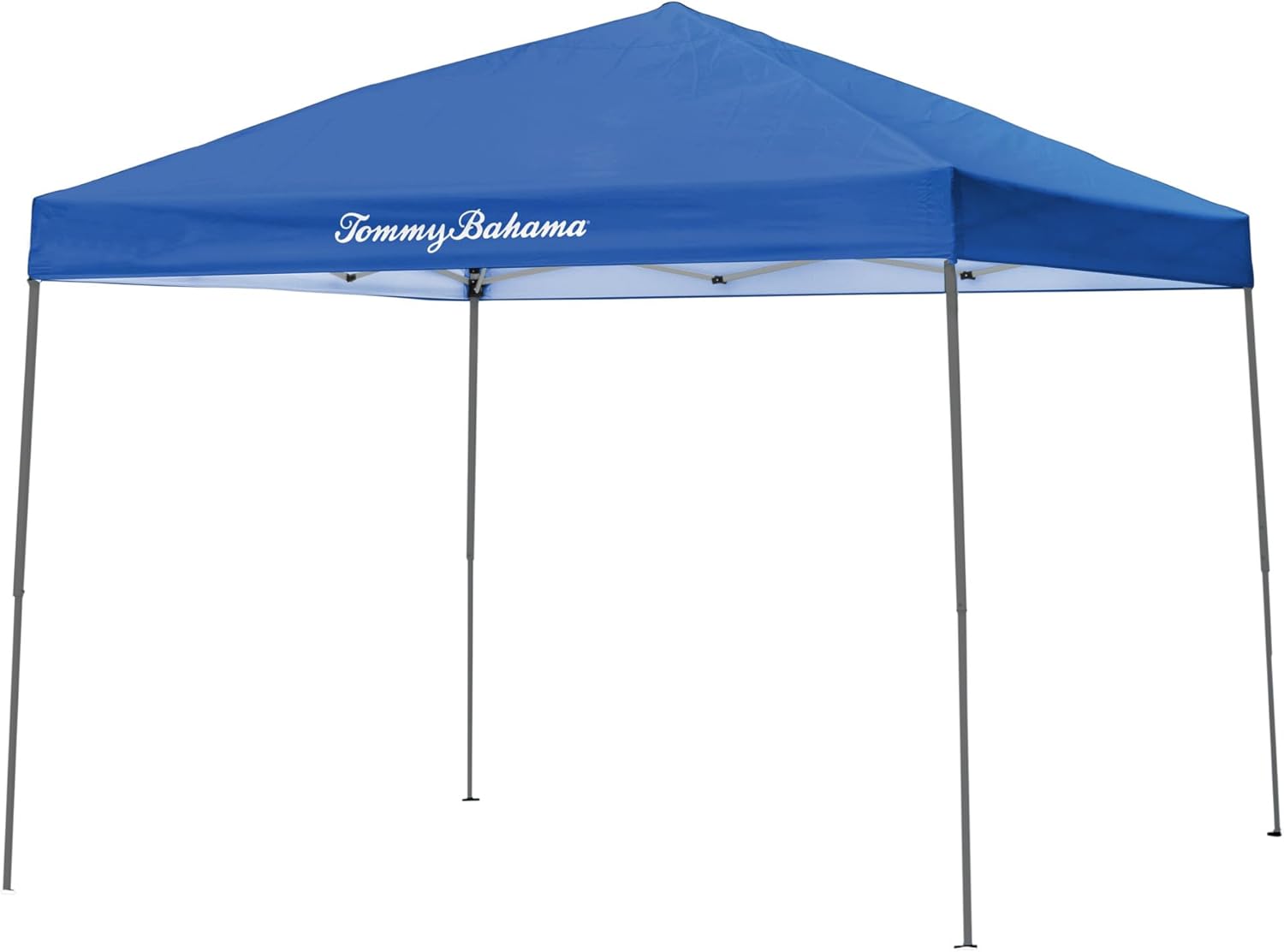 Tommy Bahama Instant Pop-Up Canopy for Outdoor Events, Tailgating and More, Shades Up to 10 People, 10' x 10', Blue