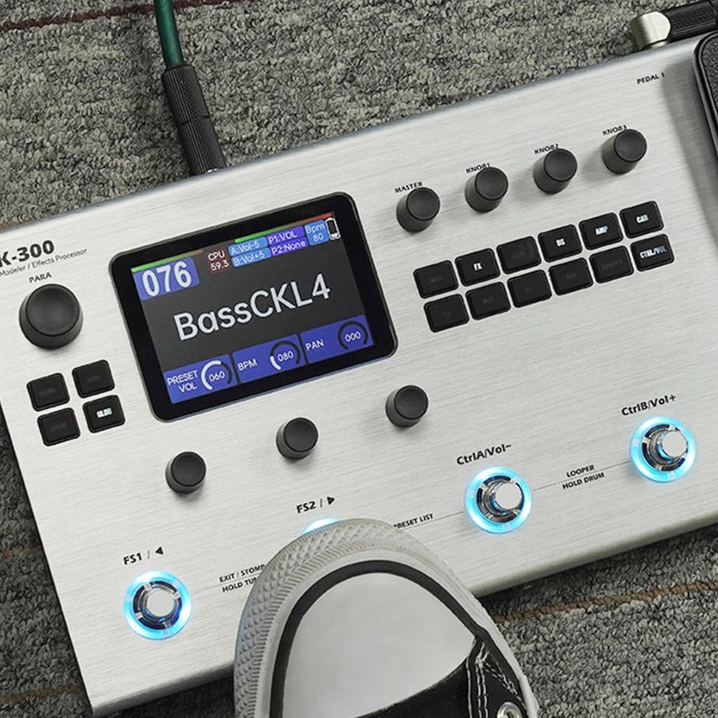 1 Set MK300 Guitar Processor 10Hrs Battery 2048pt Precised 300S Loopers