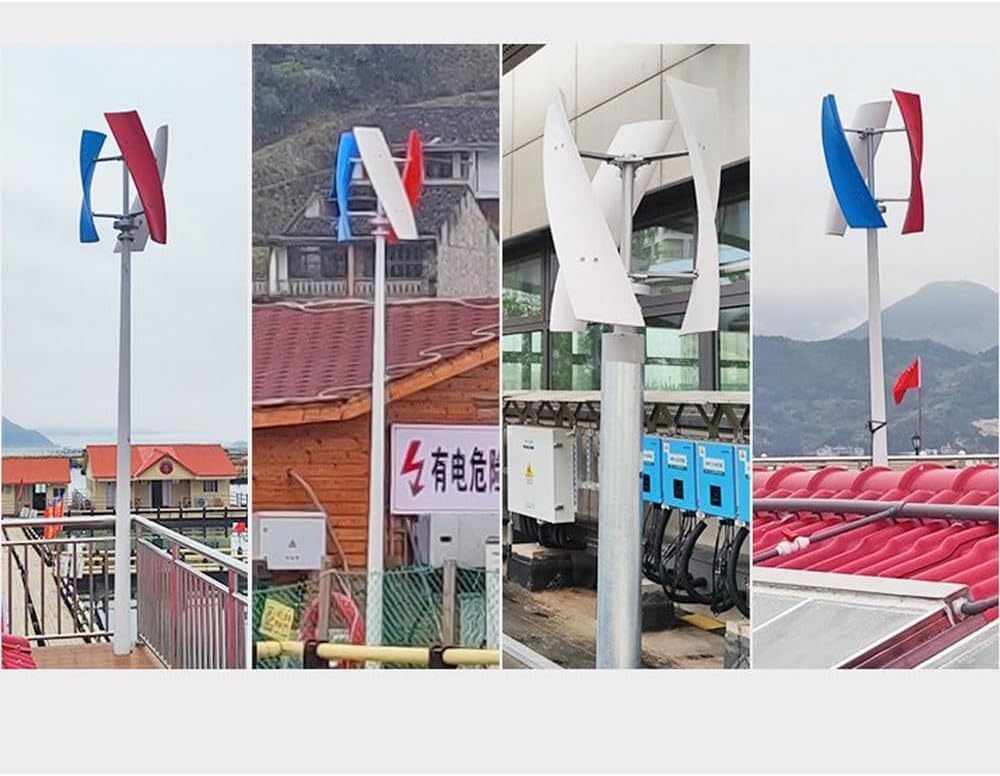 Wind Turbine Generator Kit 8000W 3 Blade Portable Vertical Wind Power Turbine Generator Kit with Charge Controller Wind Turbine