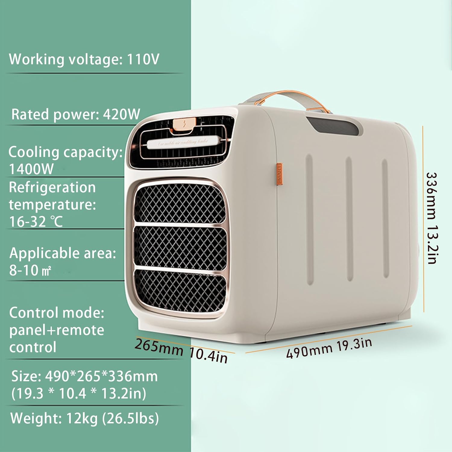 Portable Air Conditioner for Outdoor Camping Travel - RV, Caravan, Motorhome, Tent & Truck, Cooling Heating Dehumidifying Heating and cooling+audio system