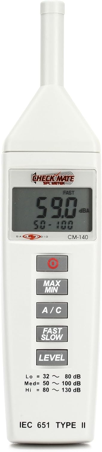 Galaxy Audio CM140 Checkmate Microphone Preamp SPL Meter