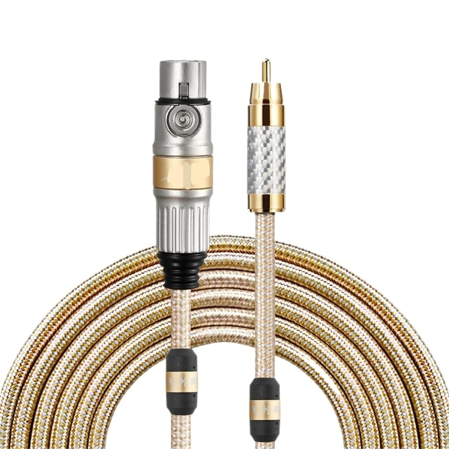 to XLR 3 Pin Audio Cable for Amplifier Mixing Console Regular XLR Female to Male Cable Gold-Plated 1M 2M 3M 5M 10M(1m)