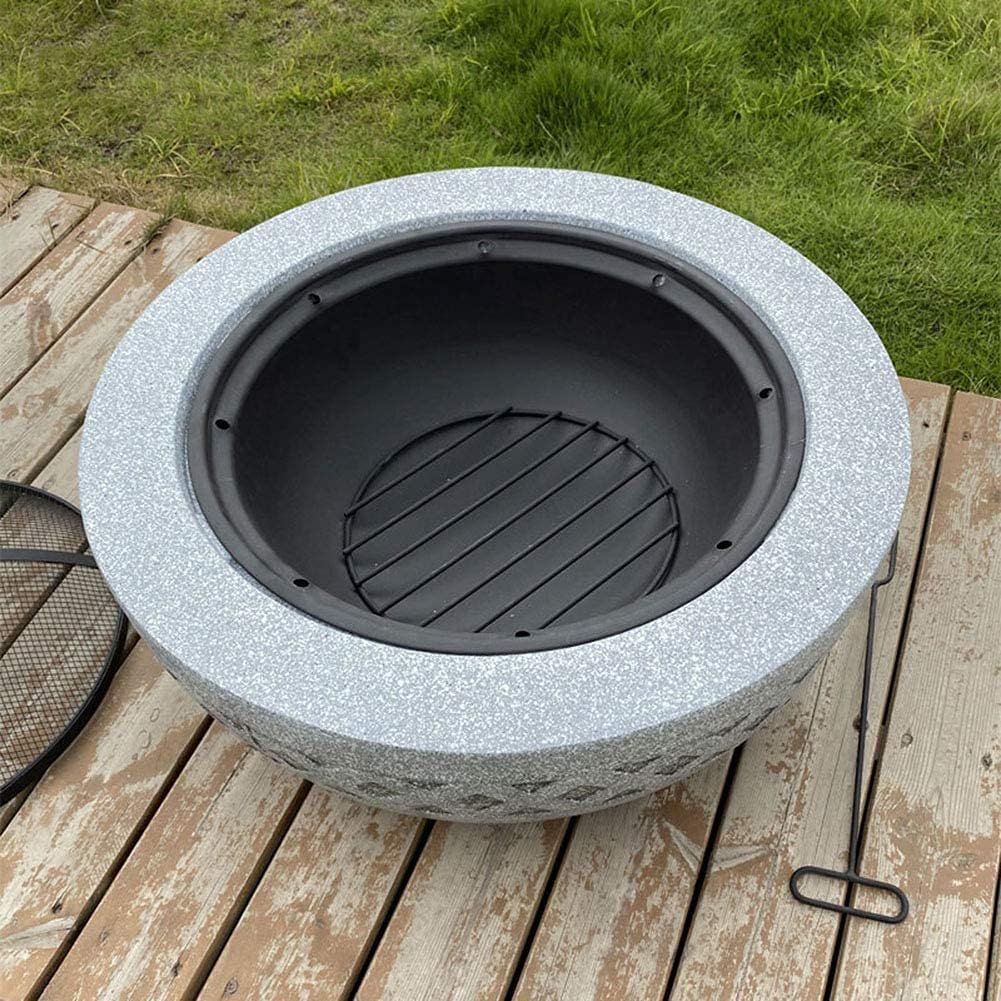Garden Fire Pit Outdoor Party BBQ Fire Pit Barbecue Grill,Grill Shelf, Fire Bowl for Material Grill Camping Bowl BBQ Grill Barbecue Rack