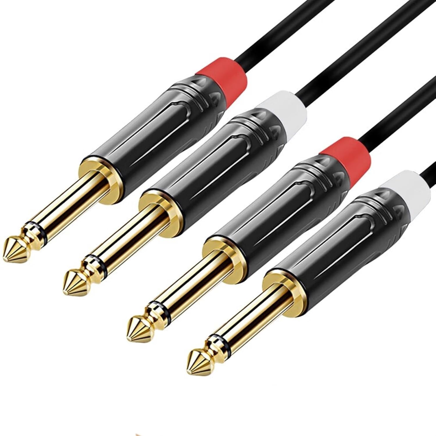 Pro Audio Cable 6.35 Cable Male to Male 6.5mm Large Two-core Mixer Amplifier Electric Guitar Connection Cable(One Pair,30m)