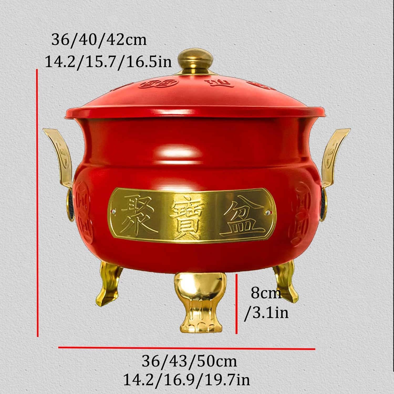 Metal Fire Pit Burn Barrel Burn Cage Fire Basin Burning Paper Barrel Trash Burning Containers Burn Barrels for Outside Incinerator for Burning Trash.(Redshuang-50x42CM/19.7x16.5IN)