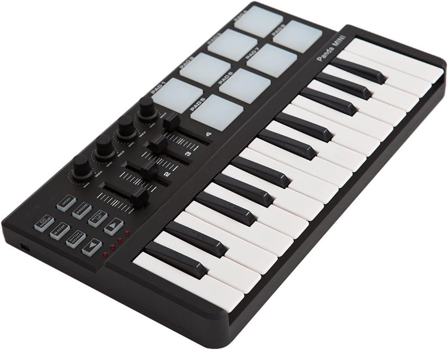 KESHUO Electric Keyboard 25 Key MIDI Controller Keyboard Mini Portable 25 Key MIDI Keyboard Controller Drum Pad Set
