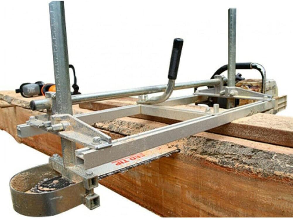 Aluminum Steel Plate Portable Chainsaw Mill Lumber Cutting Tool for 14-24 Inch Chainsaw Applicable Woodworkers Builders