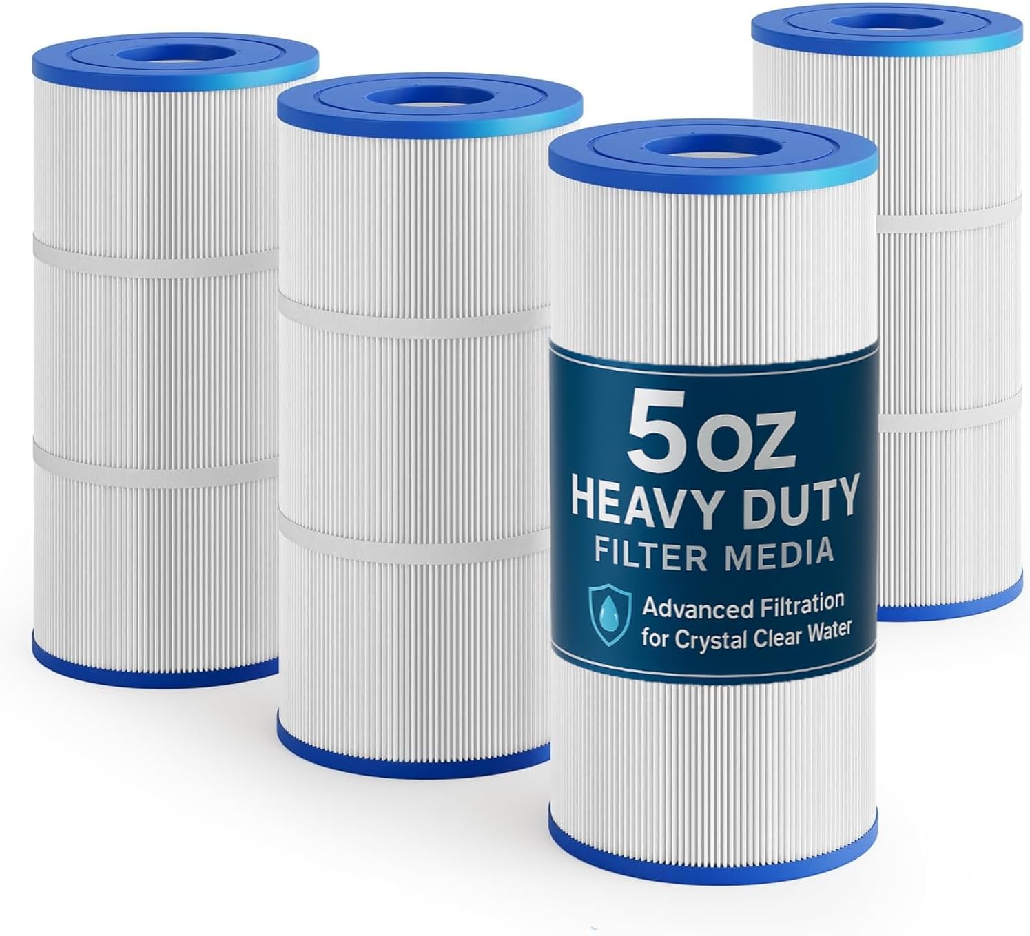 4 Pack CCP240 Pool Filter Cartridges Compatible with Pentair Clean & Clear Plus 240, Heavy Duty 5oz Fabric for Superior Filtration & Durability, Replaces PCC60, 178569, R173572