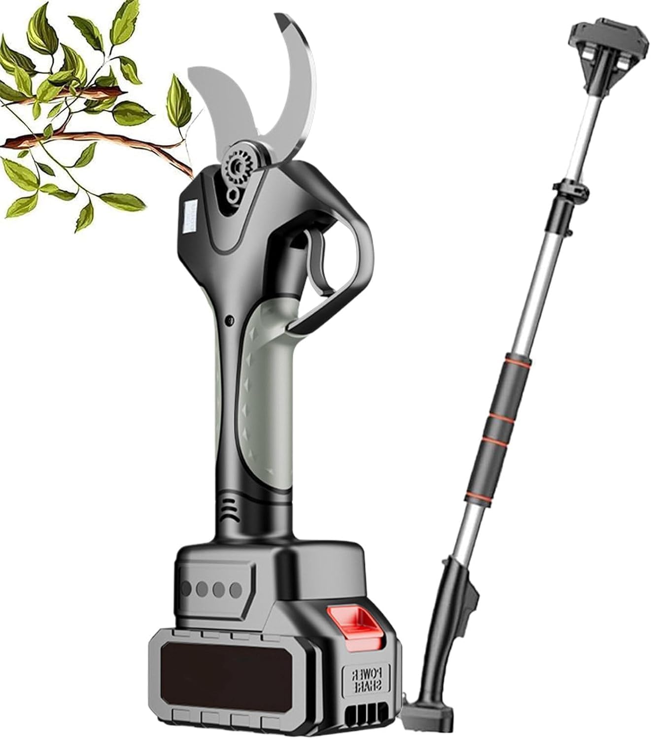 Rod Pruning Shear, Battery Powered Cordless Electric Pruning, Reach To 7.1 ft, Tree Pruner with Rechargeable Battery, 3 Inch Cutting Diameter