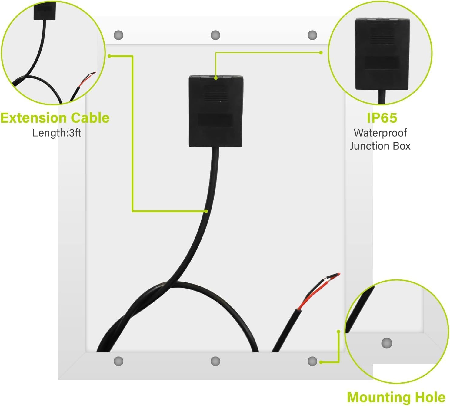 Newpowa 10PCS 5W(Watts) 12V(Volts) Solar Panels, High-Efficiency Monocrystalline Solar Panel Battery Maintainer PV Module Power for Battery Charging of Boat RV Gate Opener Fences, 10-Pack 5W