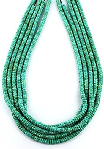 mexican turquoise button beads green aqua 5mm 18