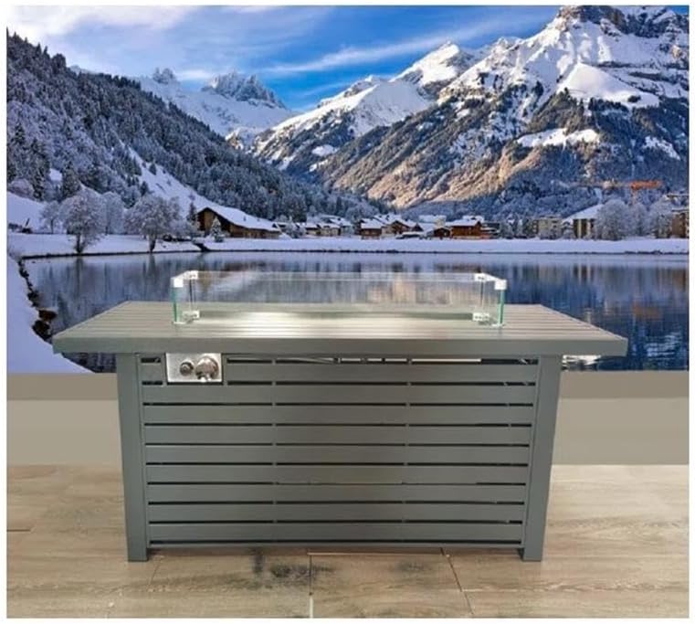 Living Source International 24'' H Steel Propane Outdoor Fire Pit Table with Lid