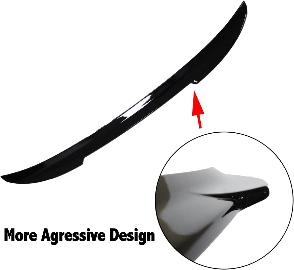 AOSKonology Rear Spoiler Trunk Spoiler Wing Compatible with Mustang Mach E 2021 2022 2023 2024 2025 Exterior Accessories (V2 Carbon Fiber)