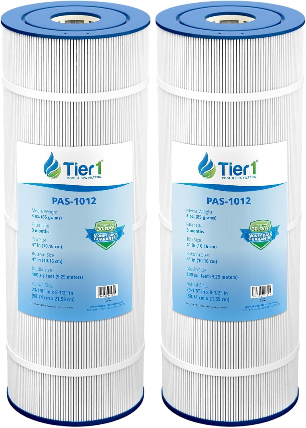 Tier1 Replacement for Hayward Pool Filter Cartridge C1100 – 2 Pack | Compatible with CX1100RE, Pleatco PA100, Unicel C-8610 | 23-5/16