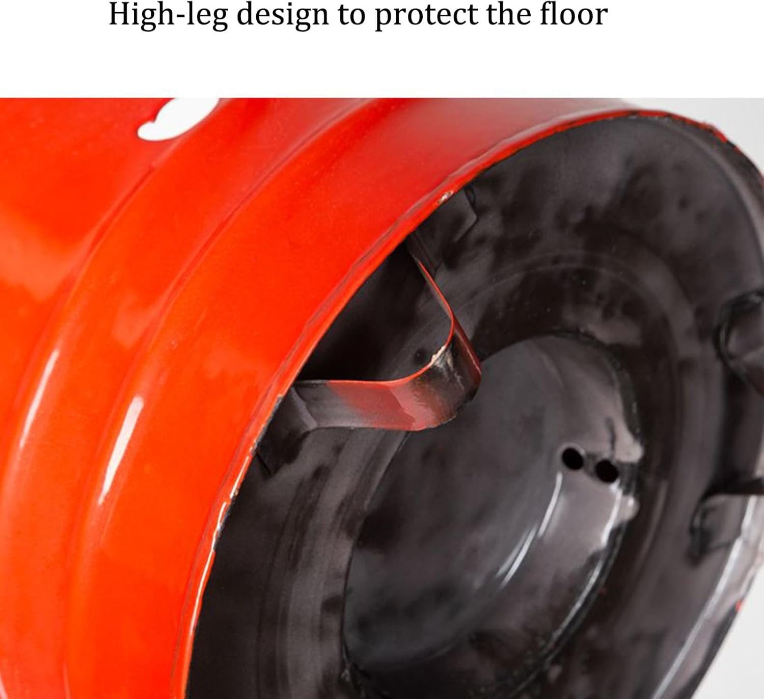 9.4'' Paper Burner Incinerator Burn Barrel with Lid Enamel Fire Pit Burn Barrels for Outsidefor Burning Trash Burn Cage with Handle for Home and Garden.(32x32CM/12.6x12.6IN)