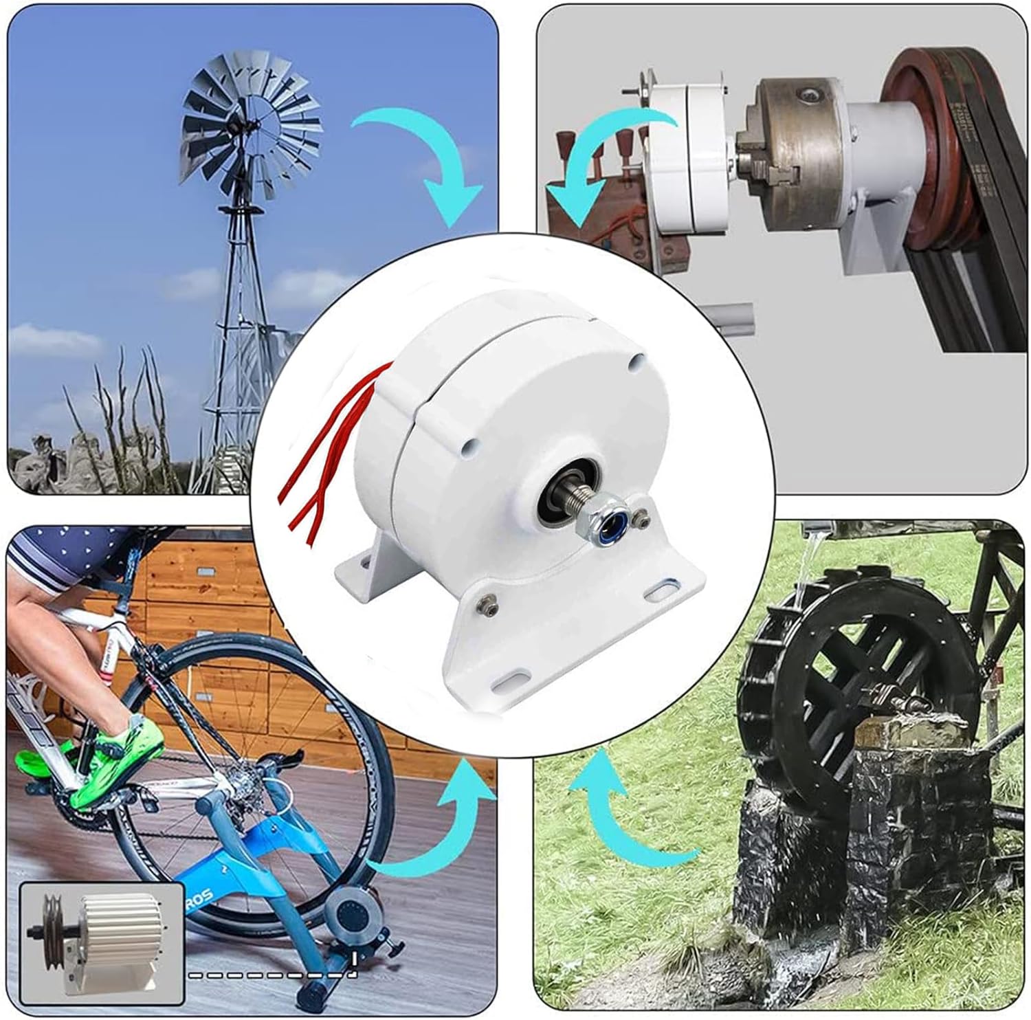 3000W Low RPM 12V Or 24V with Base Permanent Magnet Generator AC Alternator for Vertical Or Horizontal Wind Turbine Wind Generator