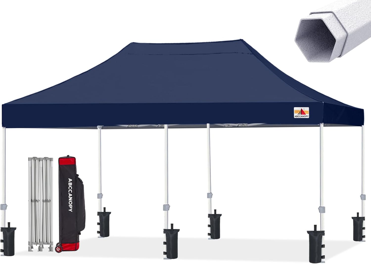 ABCCANOPY Commercial Pop Up Canopy Tent 10x20 Premium-Series, Navy Blue