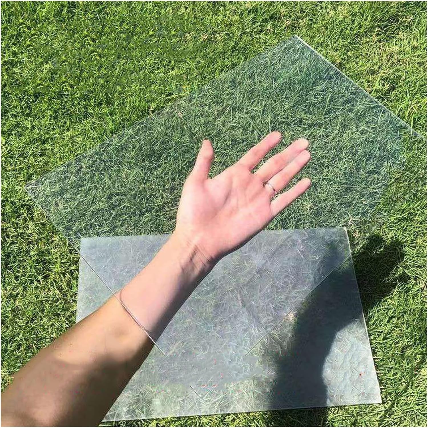 Transparent Acrylic Board Polycarbonate Plastic Sheet, Greenhouse Insulated Roof Panels Easy to Cut, for Gardens, Greenhouses(1.56x10m)