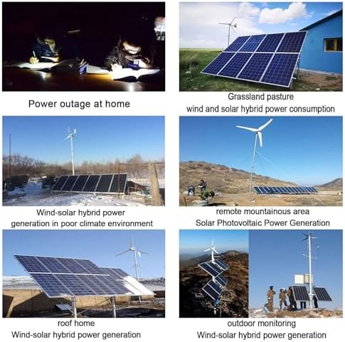 8000W Wind Solar Hybrid Controller, 12V/24V/48V MPPT Charge Boost, LCD Display, Multifunctional Wind & Solar Power Management for 6000W Turbine & 8000W Solar Systems