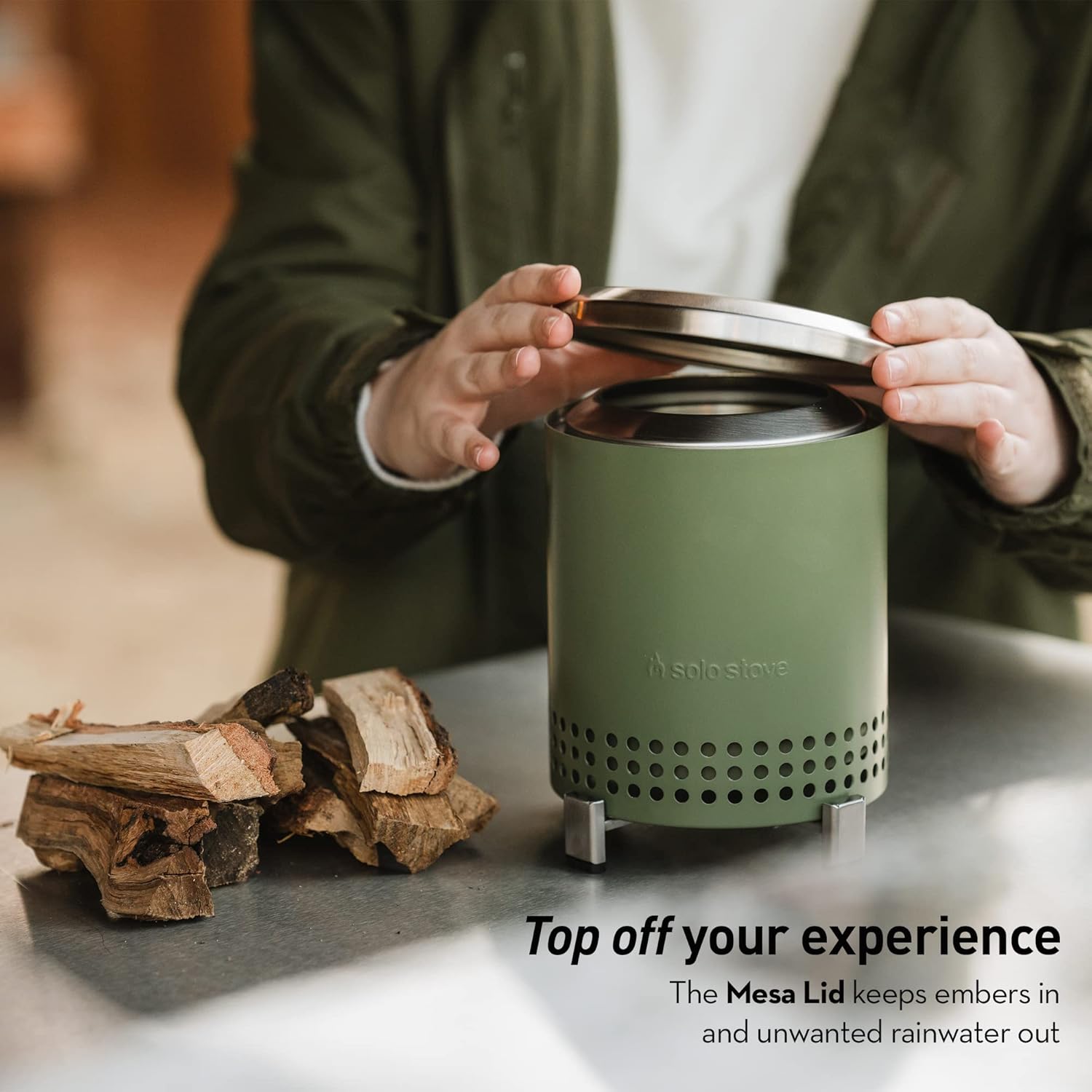 Solo Stove Mesa Accessory Pack | Incl. 4 Stainless Steel Mini Sticks + Stick Rests, Pellet Scoop, Mesa Lid, Carry Case, Accessories for Outdoor Fire Pit, 8.8 x 16 in, 2.2 lbs