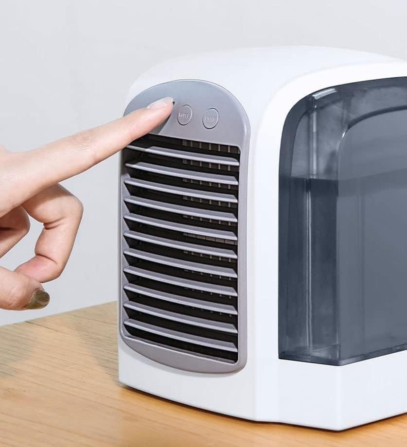 Portable Air Conditioner, 3 Speed Adjustable Evaporative Air Cooler Fan, Mini Personal Air Cooler, for Home, Office, Bedroom (Color : Pink) (Blue)