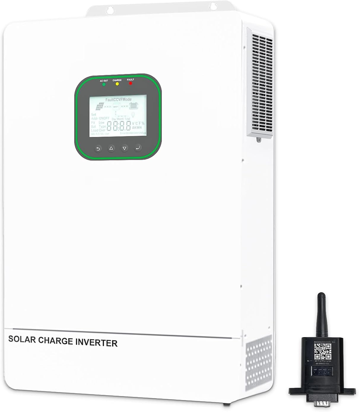 6500W All in One Solar Hybrid Inverter with WiFi, MAX .6 Parallel, Pure Sine Wave with CT Sensor, Built-in 2 MPPT Solar Charge Controller, 48V to 120V-240V with CT Sensor for Home, RVs, Lead Acid/Li