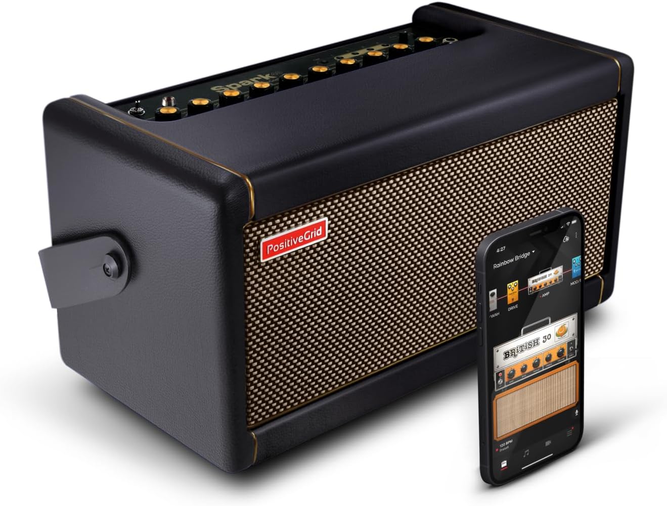 Positive Grid Spark 40-Watt Combo Practice Guitar Amplifier Electric Bass and Acoustic Guitar Amp with Spark Mobile App